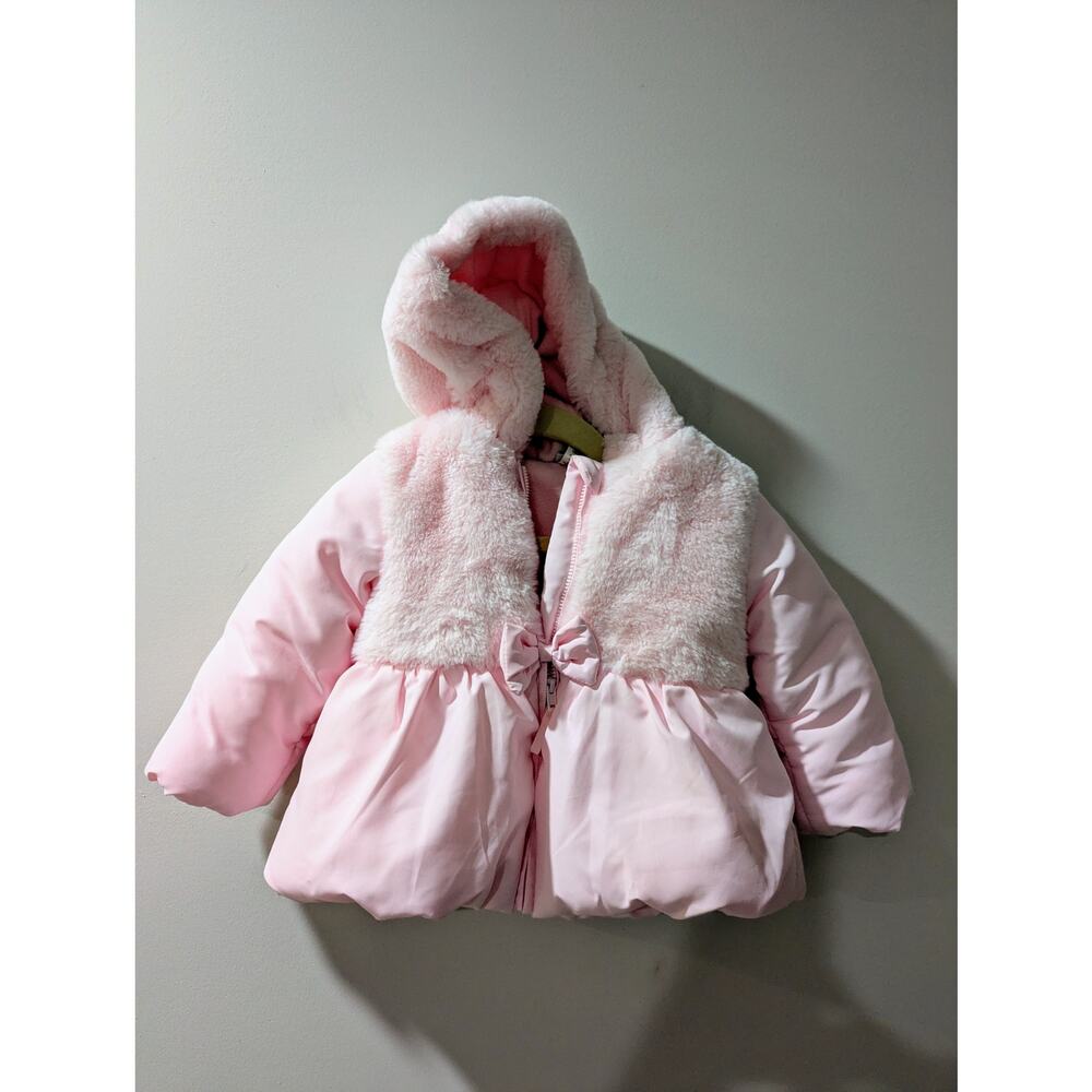 Little Me Baby Girl Pink Bow Coat
